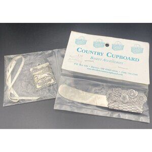 Longaberger Crawford Barn Horse Charm Country Cupboard Spreader Basket Flowers